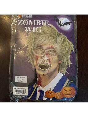 NWT Zombie Messy Blonde Wig. Length 11 inches. Halloween